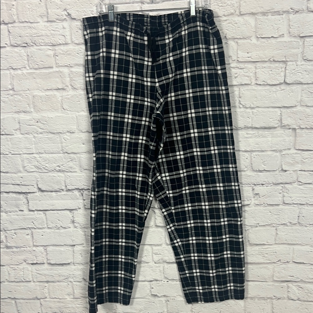 Boxercraft Men's Black and White Plaid Pajama Bottoms